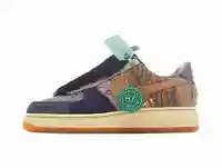 Travis Scott x Nike Air Force 1 Cactus Jack TS Splicing Brown and Yellow