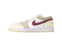 Air Jordan 1 Low Desert Khaki Red Sepia